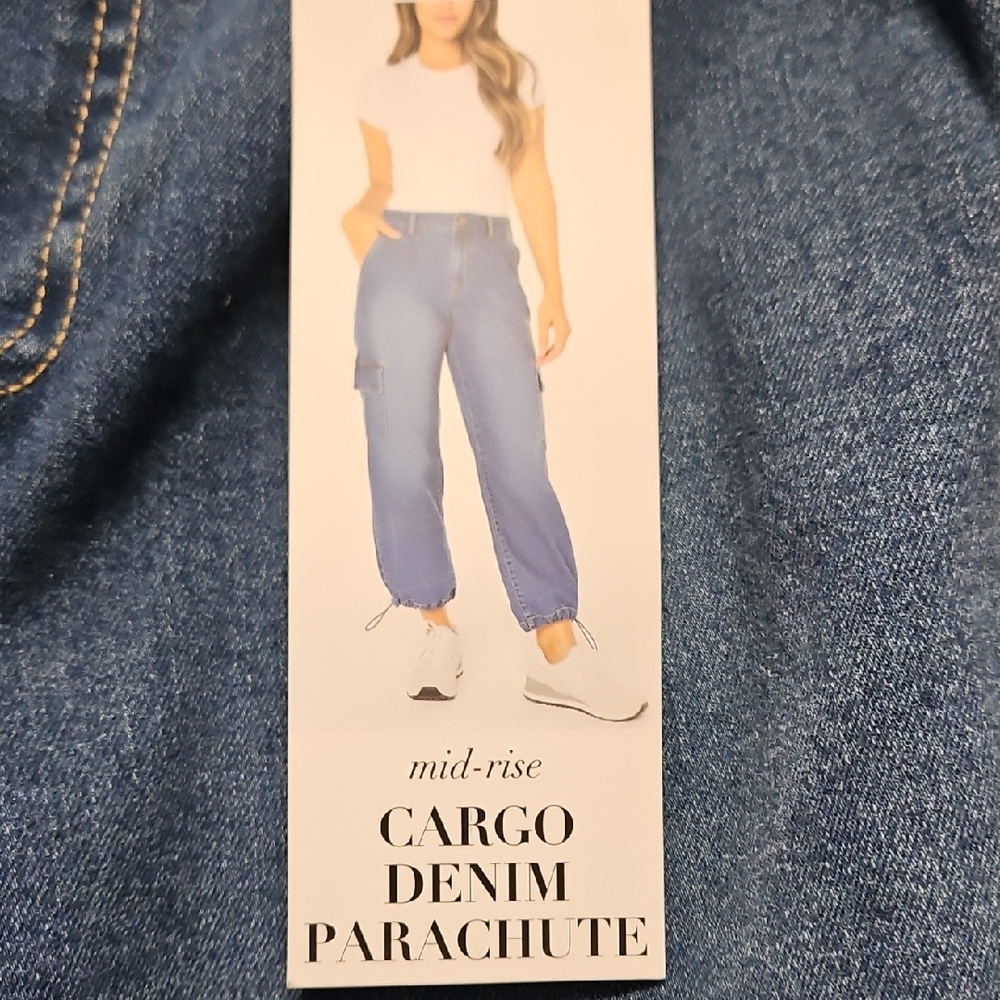 Cargo Denim Parachute High-Rise Women’s Jeans - Blue
